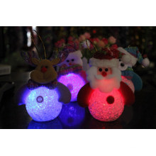 OEM Christmas Snowman Decoration and Craft with Colorful LED